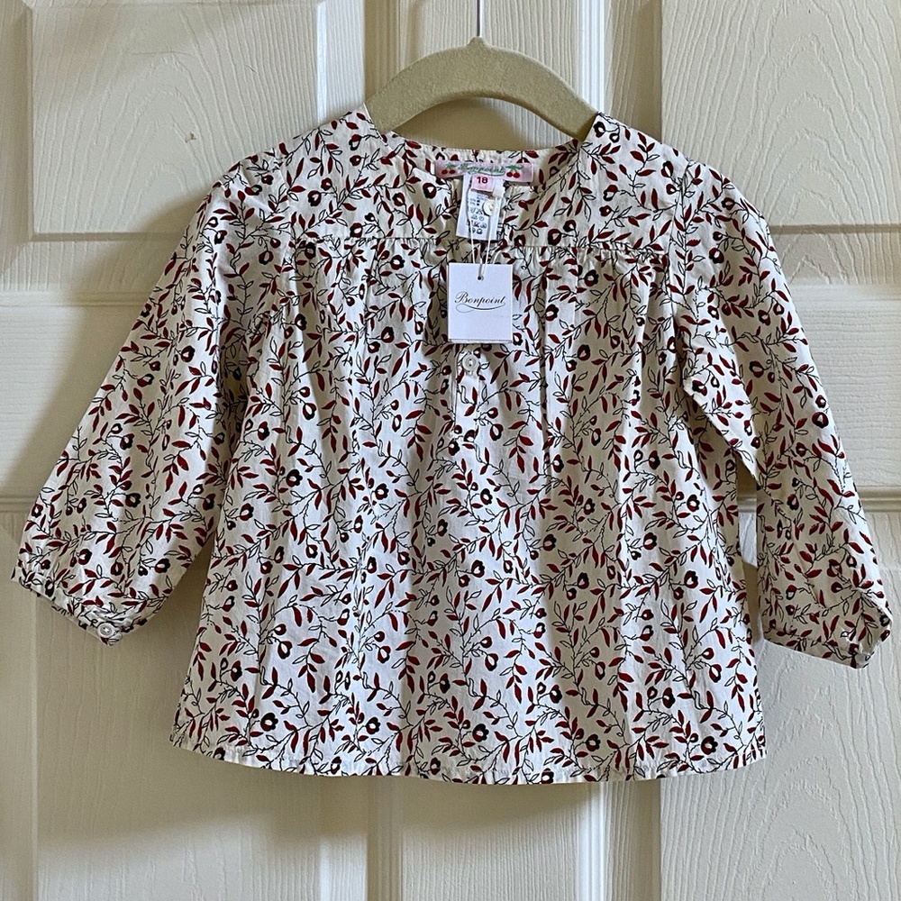 Bonpoint Cotton Baby Girl  Blouse NWT 18months - Picture 5 of 7
